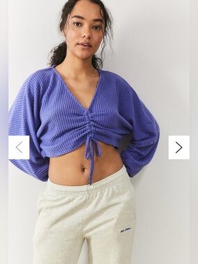 Out From Under UO Sadie Waffle Knit Long Sleeve Top